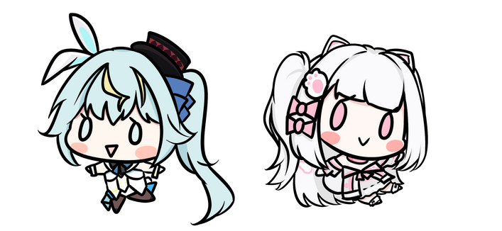 Simple Chibi ; clara and pico